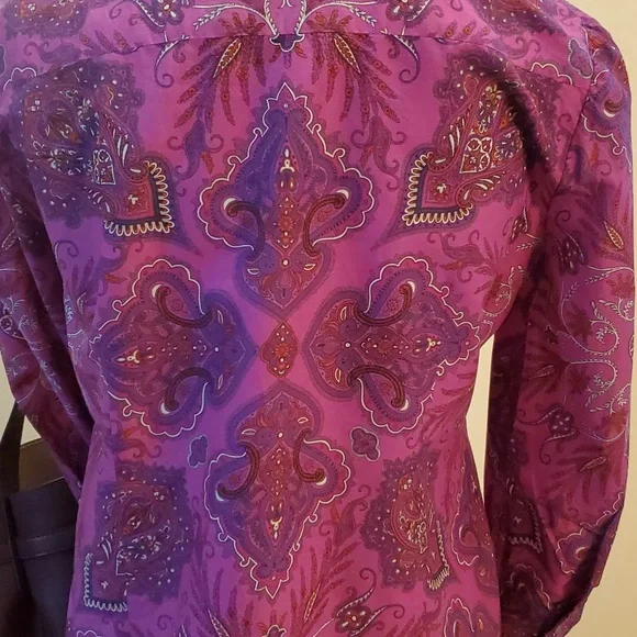 J Crew Re-Imagined Liberty Fabric Paisley Puff Sleeve Shirt - Picture 9 of 13